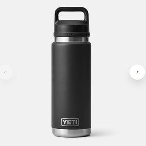 YETI Rambler 18oz Water Bottle with Chug Cap Black Broadlume logo